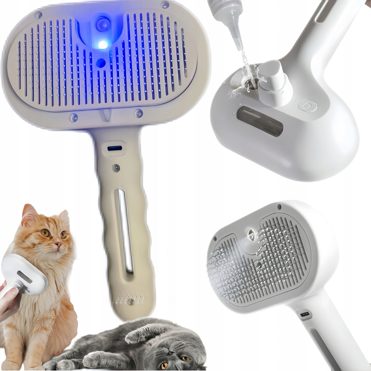 ELECTRIC SELF-CLEANING DOG STEAM BRUSH FOR GROOMING Manufacturer code SZCZOTKA DO SIERŚCI PAROWA SAMOCZYSZCZĄCĄ DOG