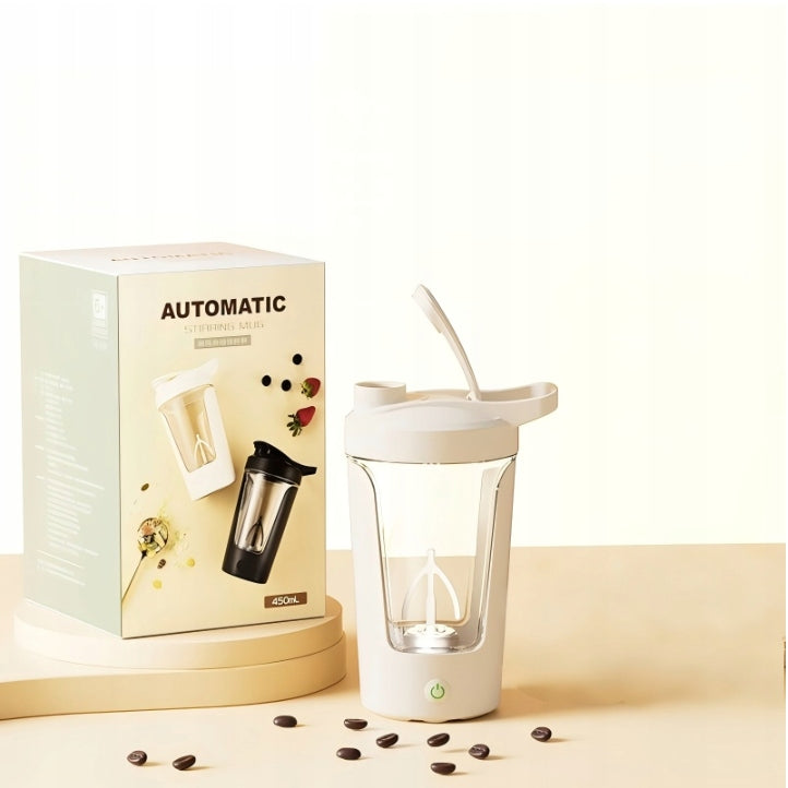 ELECTRIC SHAKER FOR PROTEINS 450ML SHAKER PORTABLE ELECTRIC USB WHITE Packaging status original