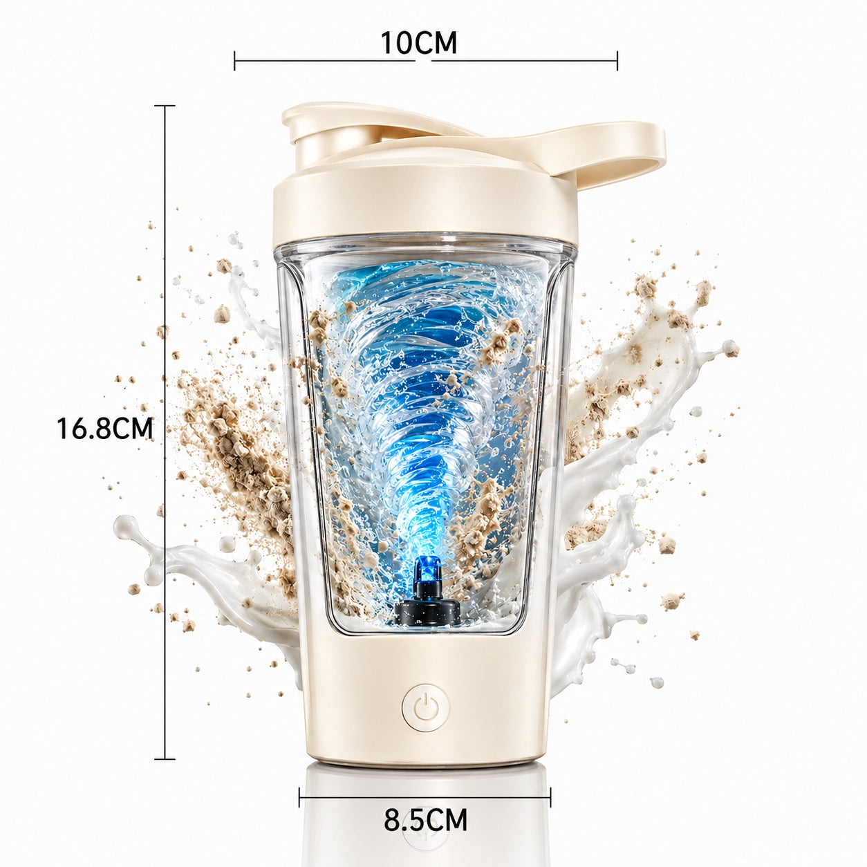 ELECTRIC SHAKER FOR PROTEINS 450ML SHAKER PORTABLE ELECTRIC USB WHITE Packaging status original