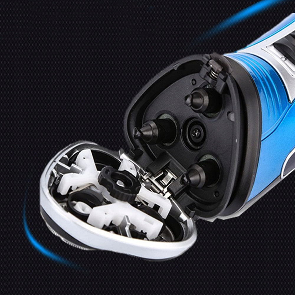 ELECTRIC SHAVER,BATTERY SHAVER WITH THREE BLADES Type head