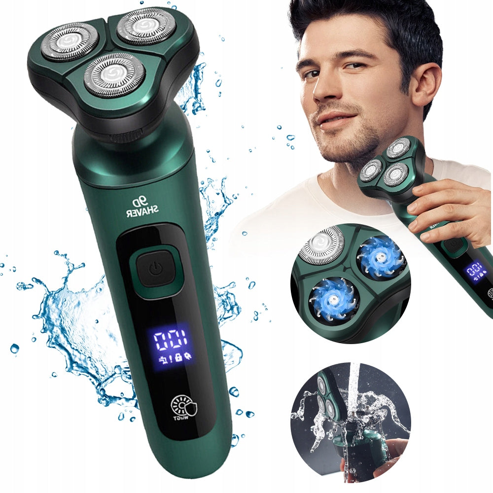 ELECTRIC SHAVER CORDLESS TRIMMER USB 4 IN 1 FLOATING 3D HEADS