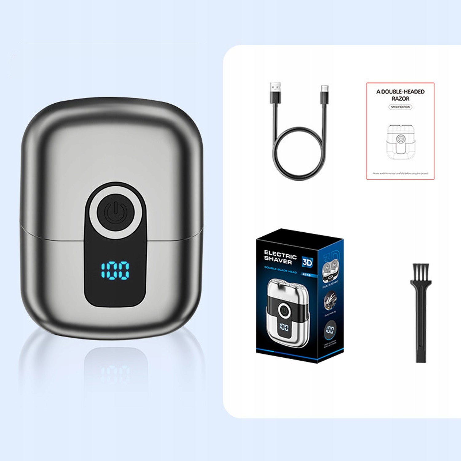 ELECTRIC SHAVER FOR MEN WITH DOUBLE MESH AND WEAK MOTOR