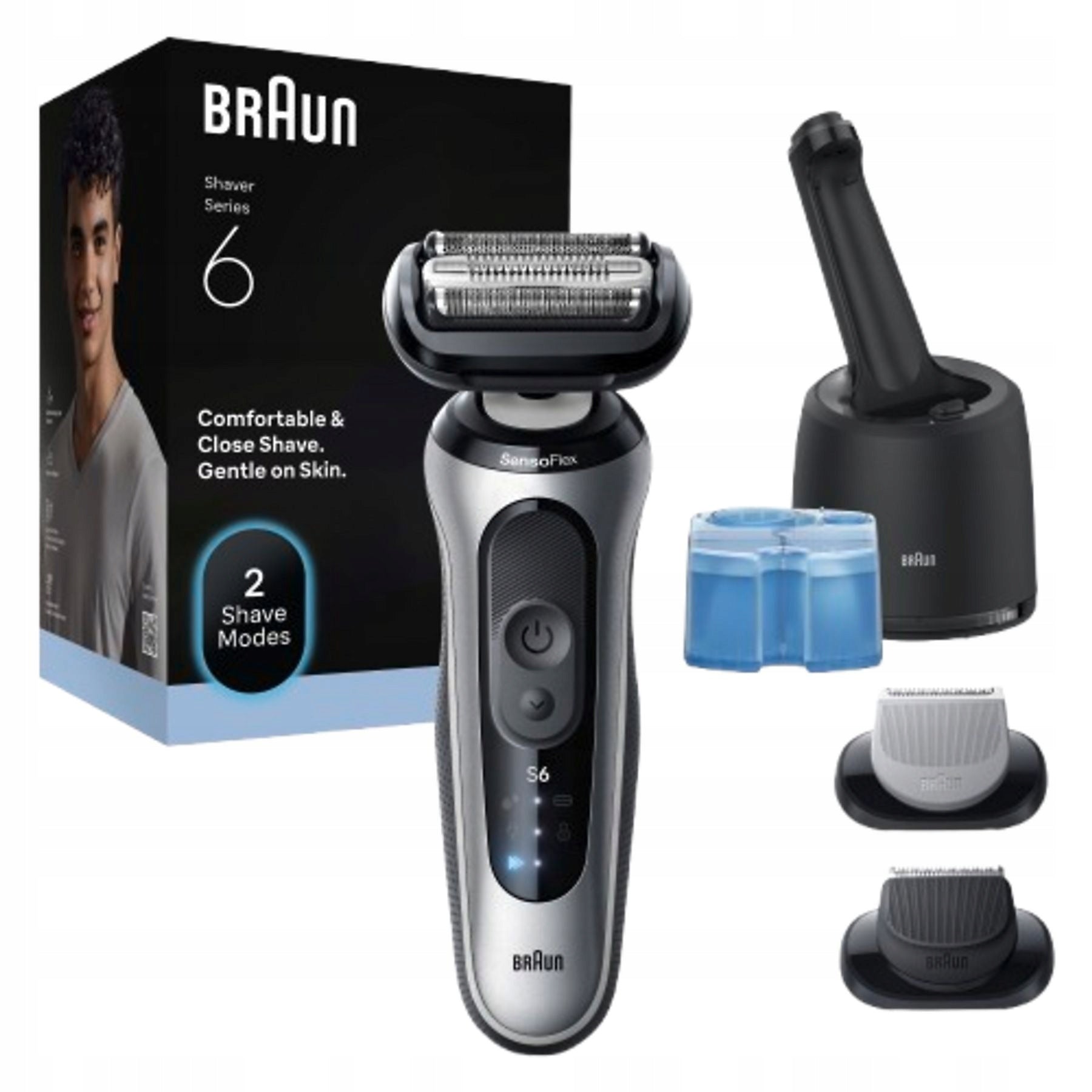 ELECTRIC SHAVER MALE BRAUN SERIES 6 62-S7650CC FOIL BLADE