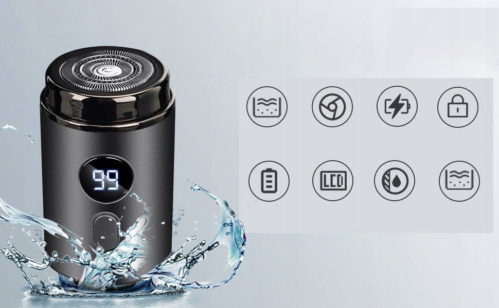 ELECTRIC SHAVER MINI 15 BLADES 3D MESH PAINLESS SHAVING 7200RPM Charging time 0 min