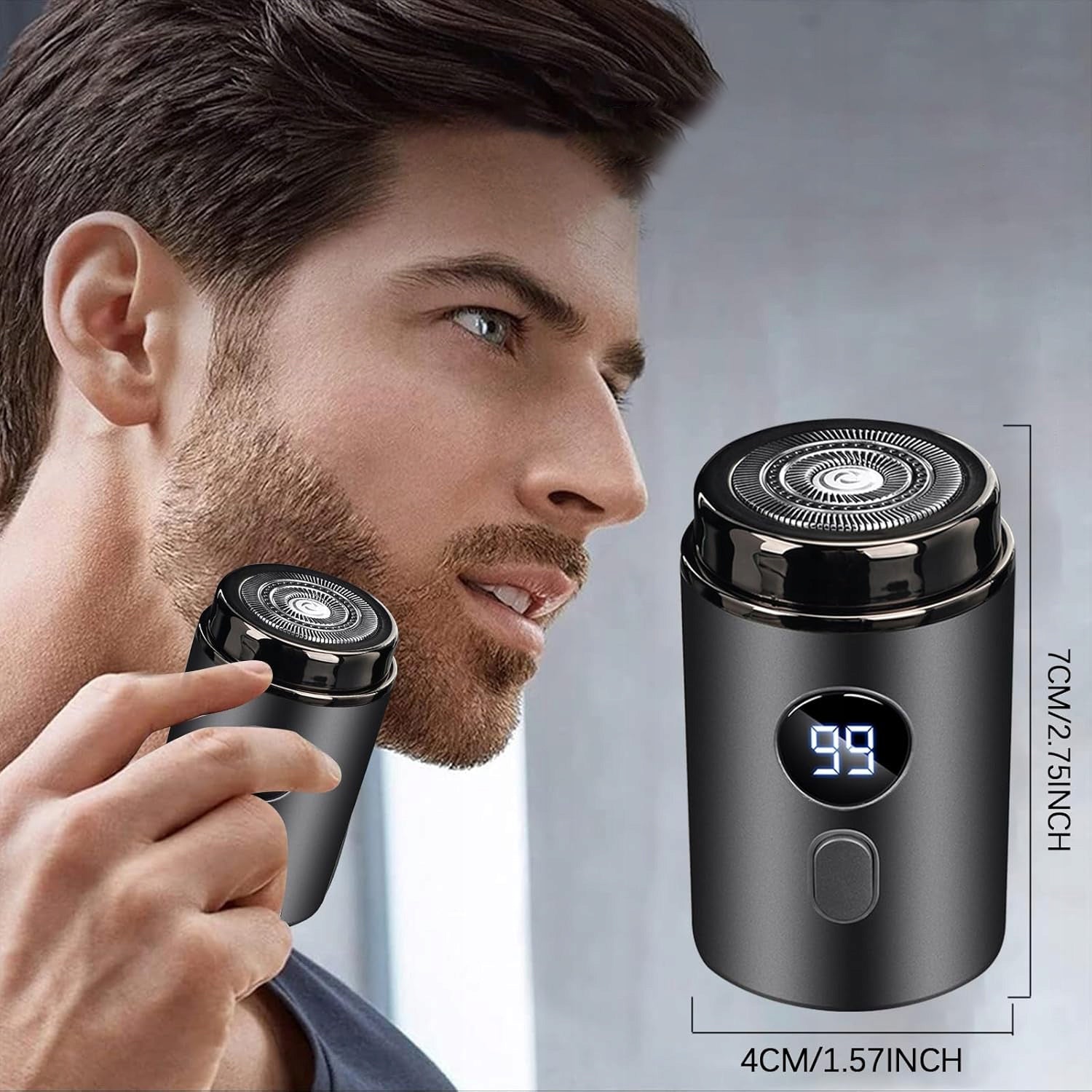 ELECTRIC SHAVER MINI 15 BLADES 3D MESH PAINLESS SHAVING 7200RPM Wireless operating time 0 min