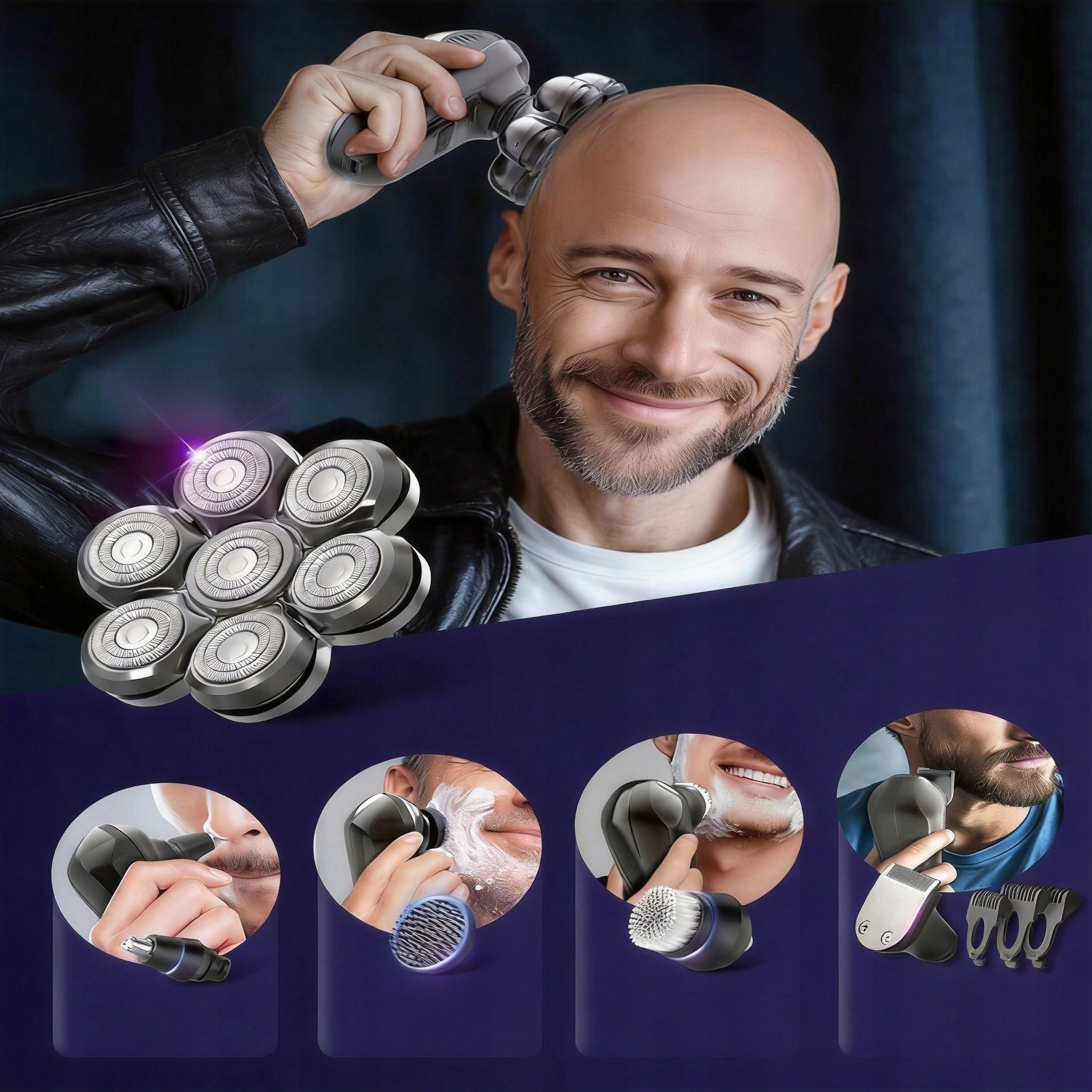 ELECTRIC SHAVING MACHINE 7D FINISH STYLISH EFFECTIVE USB SHAVING Brand no brand
