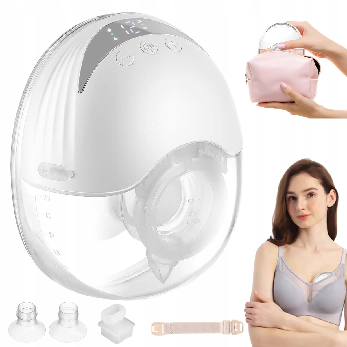 ELECTRIC SHELL BREAST PUMP WIRELESS 12 LEVEL Food Grade Silicone