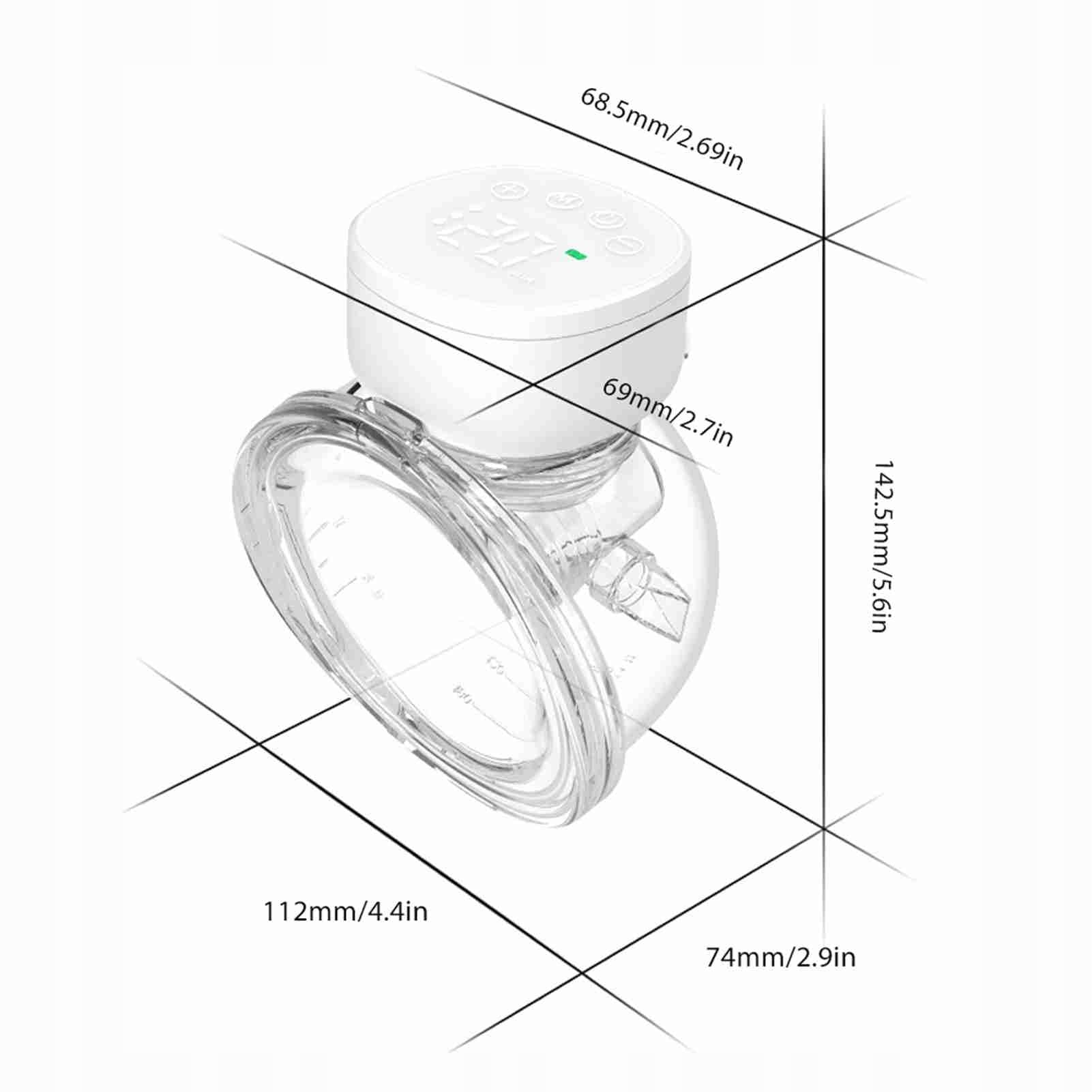 ELECTRIC SHELL BREAST PUMP WIRELESS PORTABLE 2 PCS. Medical device type accessories for a medical device or a product without an intended medical purpose