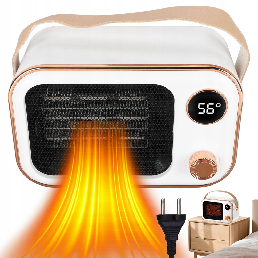 ELECTRIC SILENT HEATER WITH WIND SPEED CONTROL WHITE
