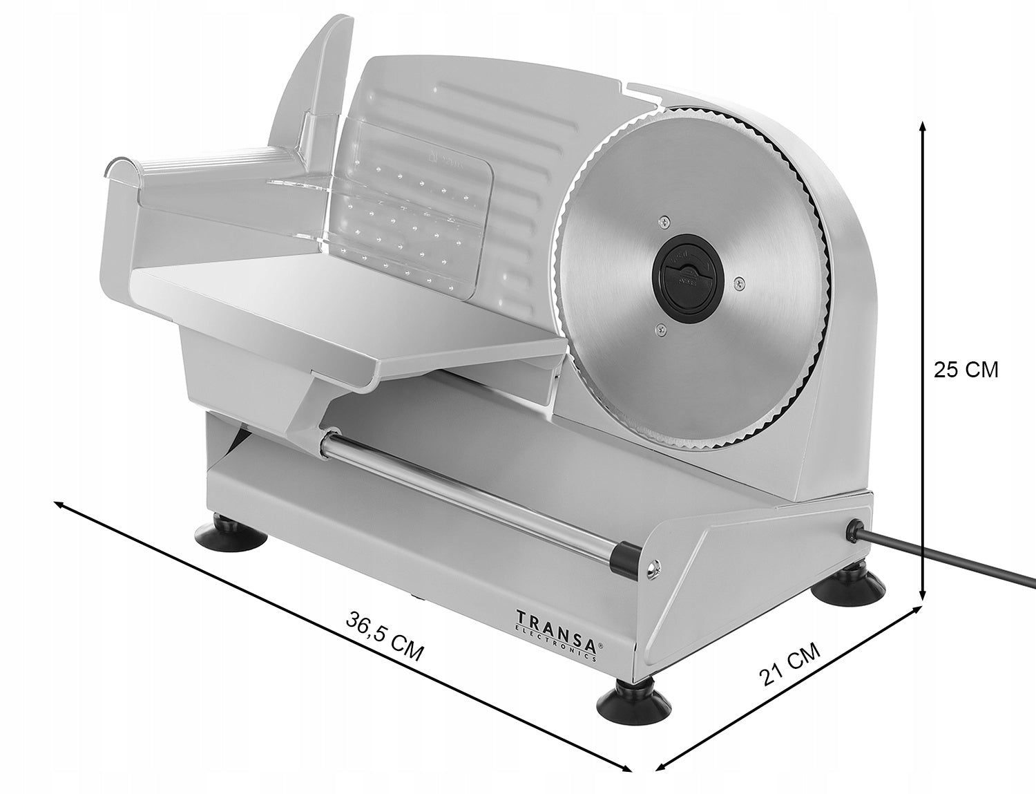 ELECTRIC SLICER FOR BREAD COAL CHEESE VEGETABLES SLICERO TWO BLADES 150W Cutting speed control no