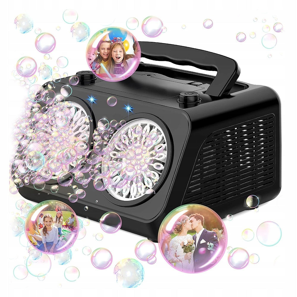 ELECTRIC SOAP BUBBLE MAKER PORTABLE WITH HANDLE METALS ABS Kind machine
