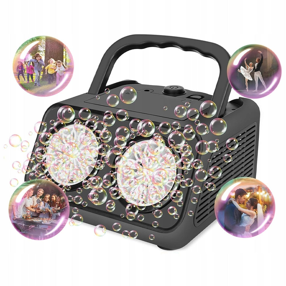 ELECTRIC SOAP BUBBLE MAKER PORTABLE WITH HANDLE METALS ABS