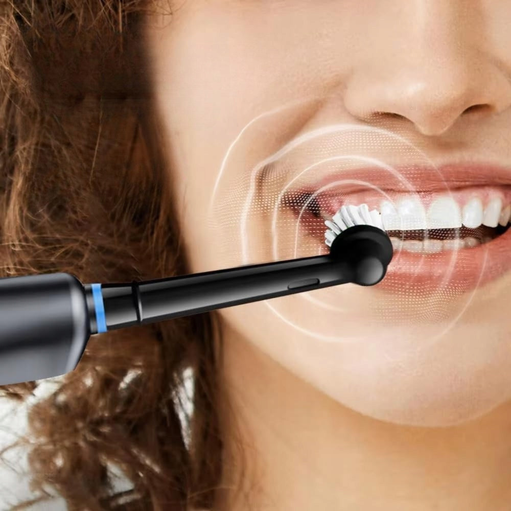 ELECTRIC SONIC TOOTHBRUSH + 10X CASE TIPS CHARGER Brand 3D White