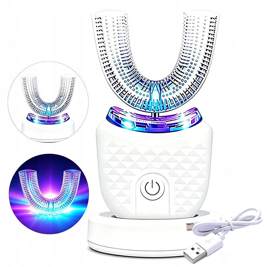 ELECTRIC SONIC TOOTHBRUSH 360 DEGREE USHAPE CHARGING STATION