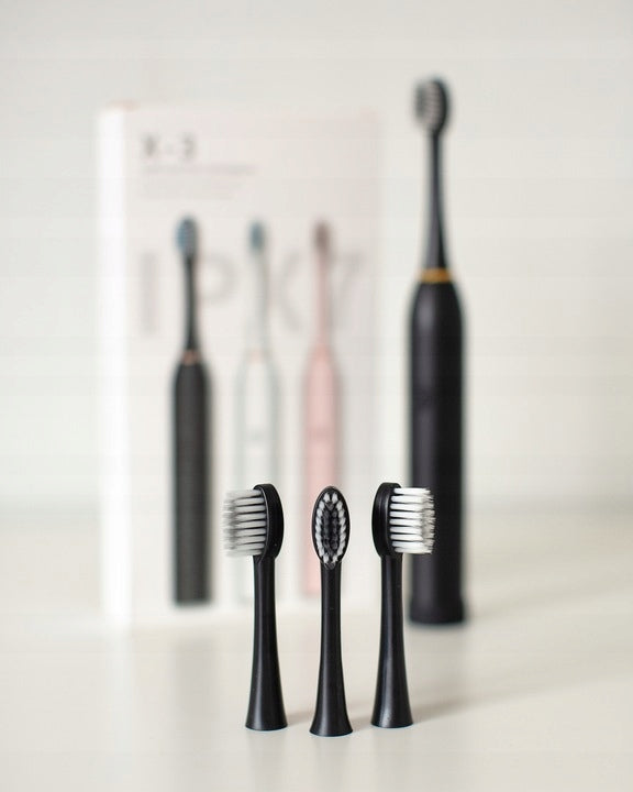 ELECTRIC SONIC TOOTHBRUSH 6 MODES WATERPROOF IPX7 4 TIPS White Kind toothbrush