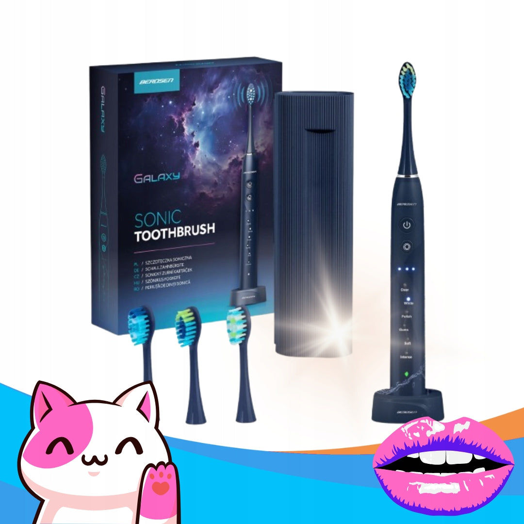ELECTRIC SONIC TOOTHBRUSH + CASE BERDSEN GALAXY