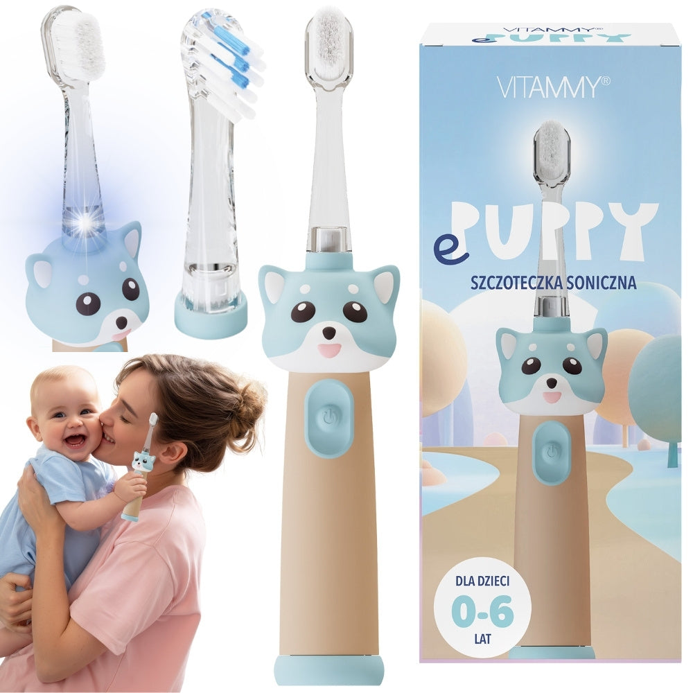 ELECTRIC SONIC TOOTHBRUSH FOR CHILDREN 0-6 VITAMMY ePUPPY BLUE