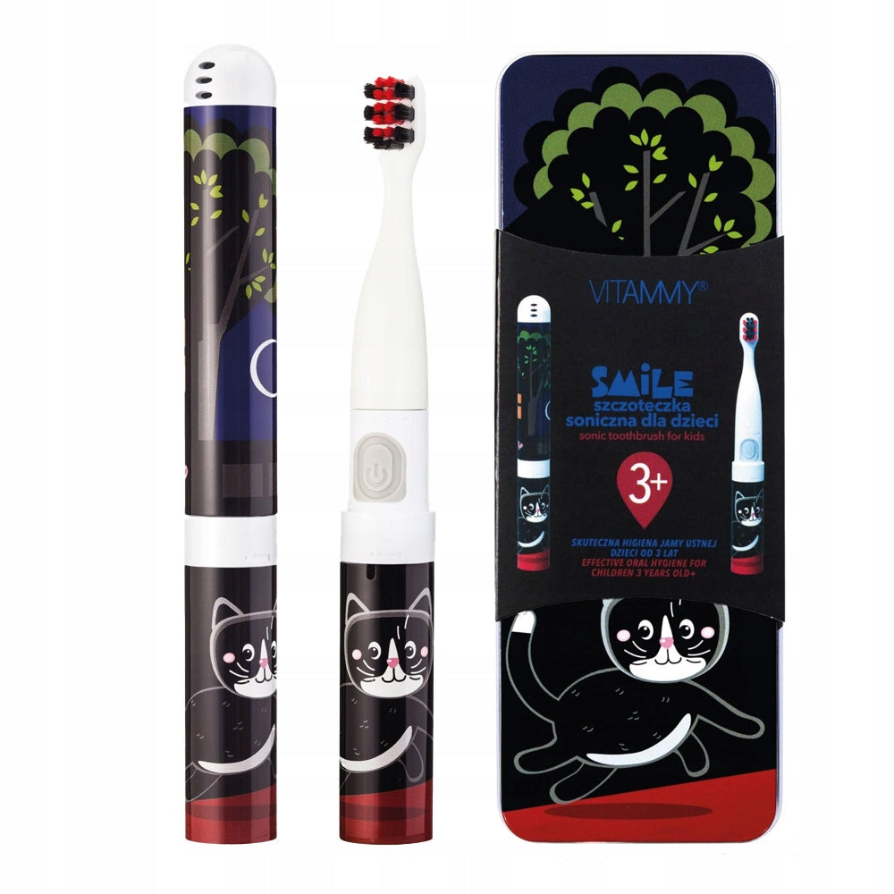 ELECTRIC SONIC TOOTHBRUSH FOR CHILDREN 3+ VITAMMY SMILE CAT +ETUI