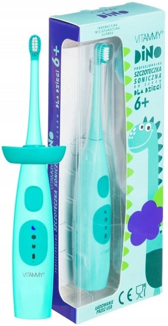 ELECTRIC SONIC TOOTHBRUSH FOR CHILDREN 6-9YEARS VITAMMY DINO