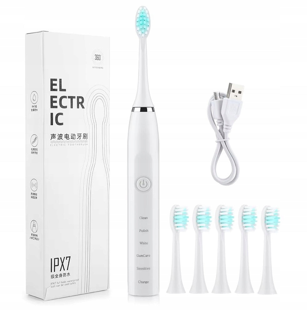 ELECTRIC SONIC TOOTHBRUSH FOR TEETH + 5 TIPS