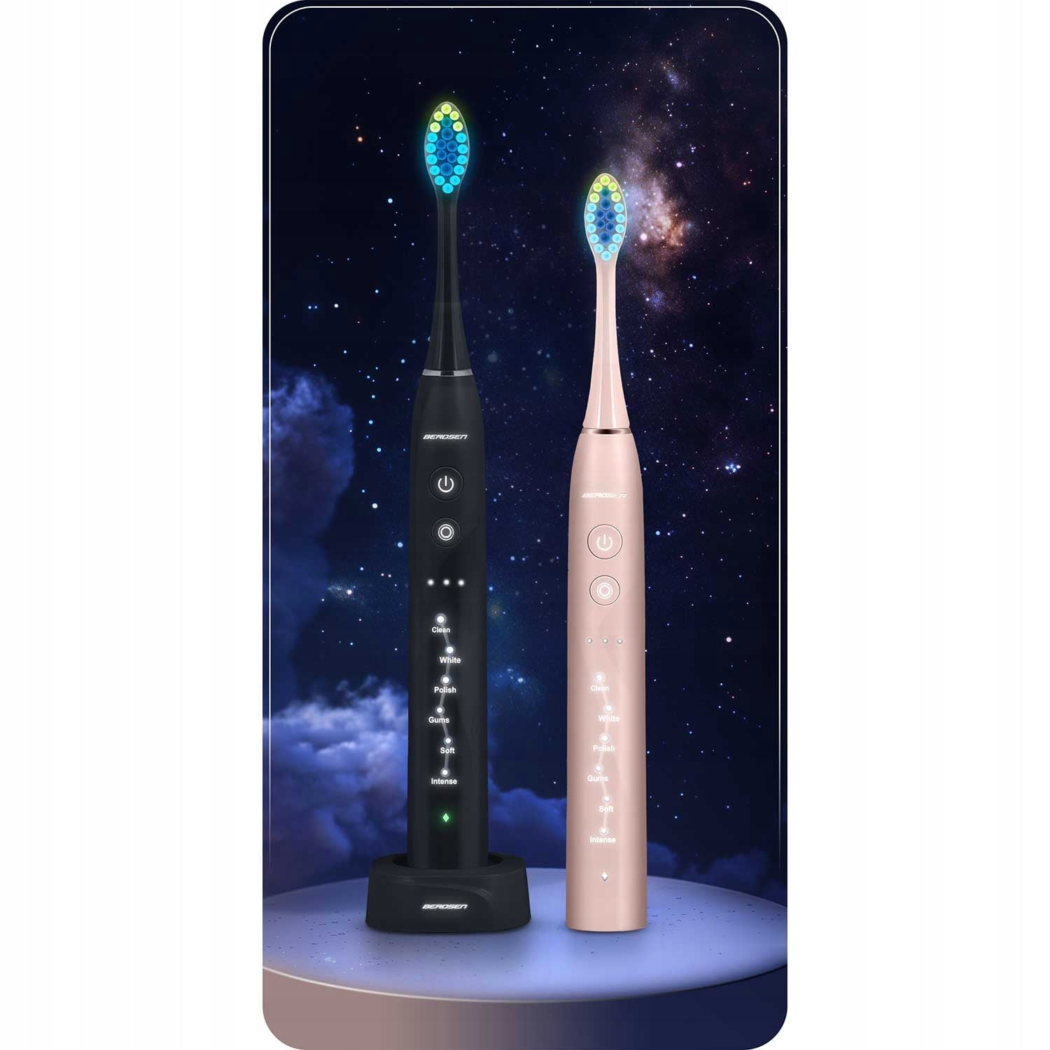 ELECTRIC SONIC TOOTHBRUSH SET OF 2x TOOTHBRUSH 6 TIPS Packaging status original