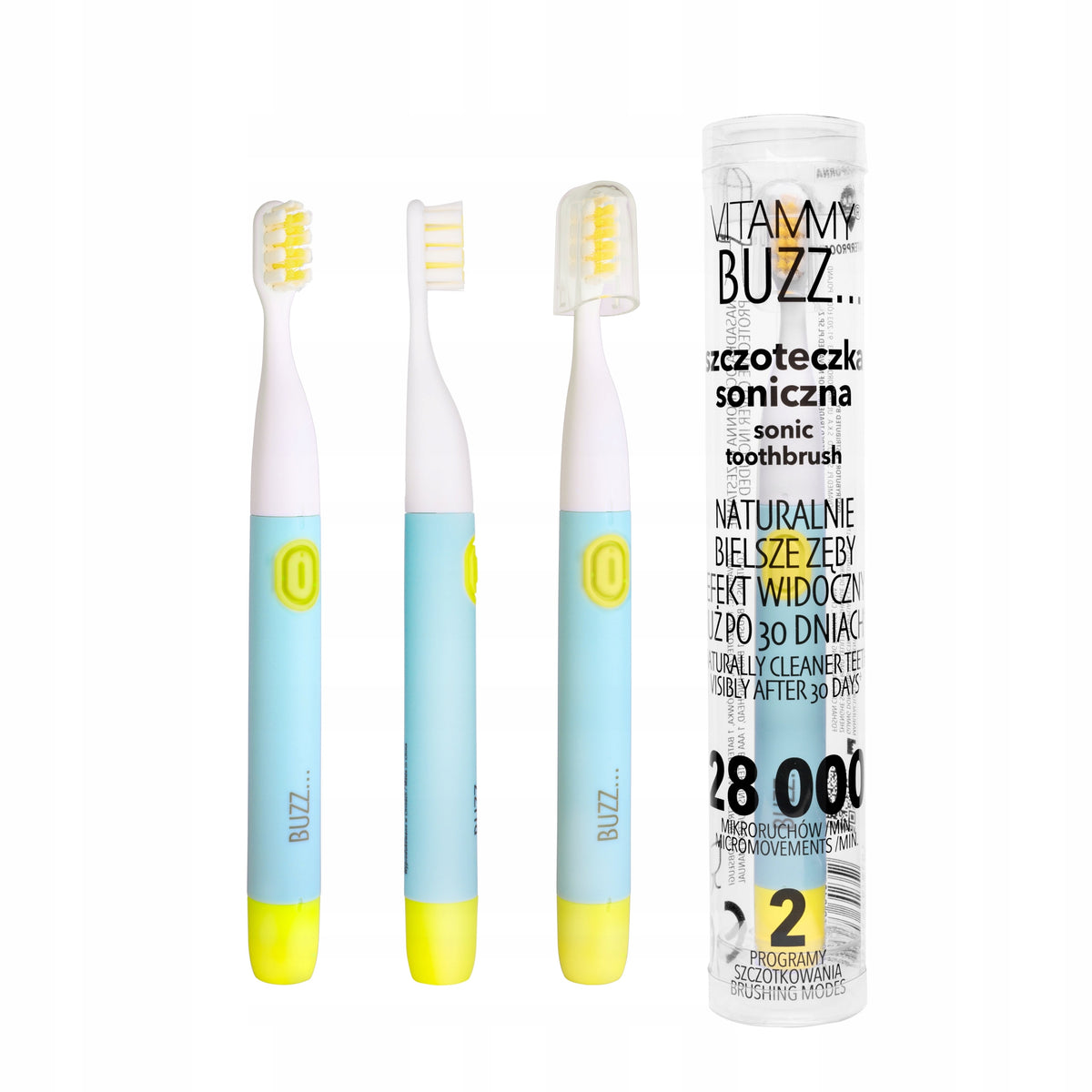 ELECTRIC SONIC TOOTHBRUSH UNIVERSAL VITAMMY BUZZ Brand VITAMMY