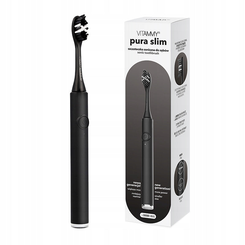ELECTRIC SONIC TOOTHBRUSH VITAMMY PURA SLIM TIMER USB-C 45G Brand VITAMMY