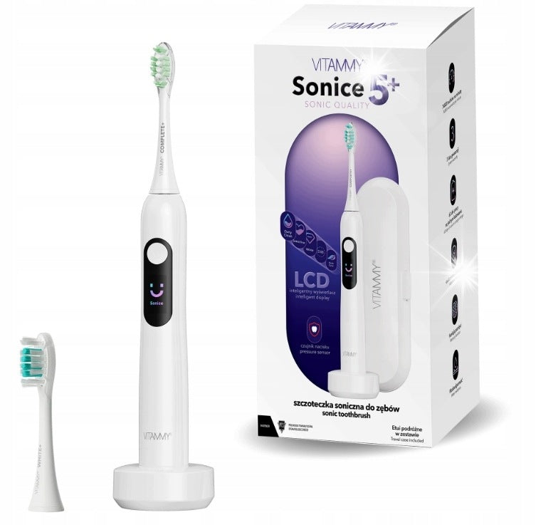 ELECTRIC SONIC TOOTHBRUSH VITAMMY SONICE 5+ WHITE 5 MODES