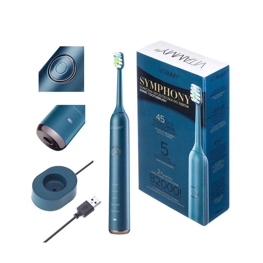 ELECTRIC SONIC TOOTHBRUSH VITAMMY SYMPHONY BLUE 82000R/M Packaging status original