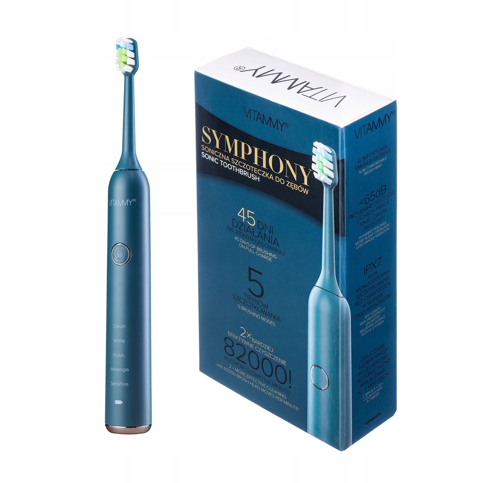 ELECTRIC SONIC TOOTHBRUSH VITAMMY SYMPHONY BLUE 82000R/M