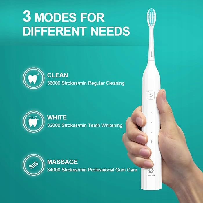 ELECTRIC SONIC TOOTHBRUSH WITH ORALION CHARGING STATION Manufacturer code SON956