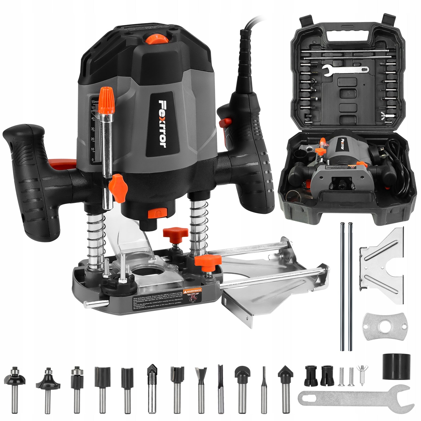 ELECTRIC SPINDLE MILLING MACHINE FOR MANUAL WOOD + 12 CUTTERS SET