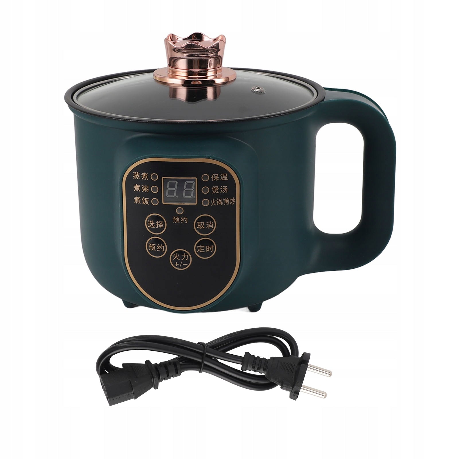 ELECTRIC STAINLESS STEEL POT WITH TIMER FUNCTION 1800ML 600W