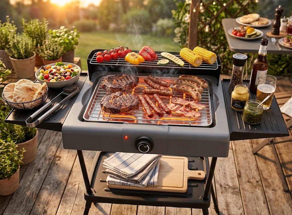 ELECTRIC STANDING GRILL For Garden And Kitchen TOASTER WITH FRAME 2400W SET Power rating 2400 W