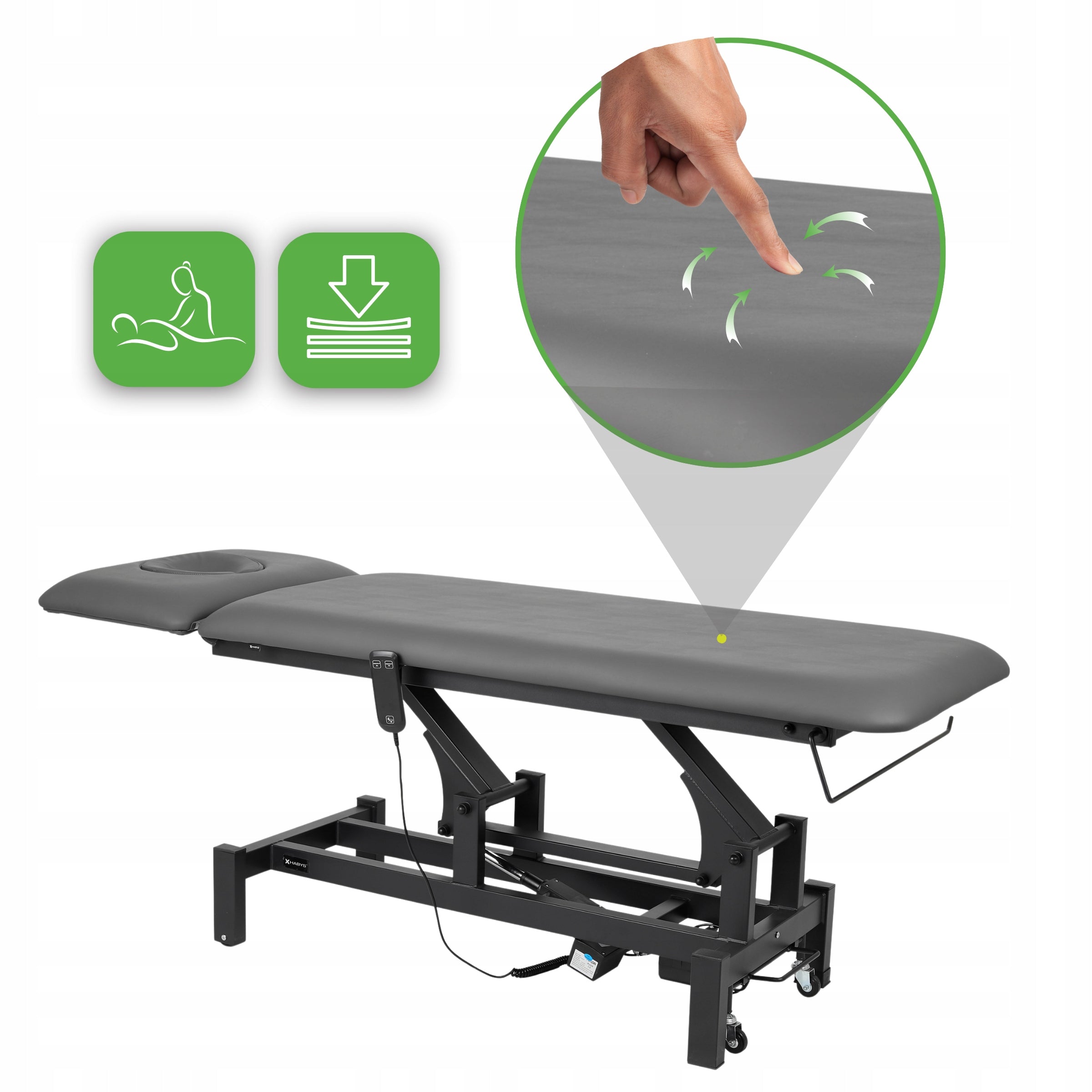 ELECTRIC STATIONARY REHABILITATION TABLE FORTIS 2 ERGO PILOT HABYS Frame material steel