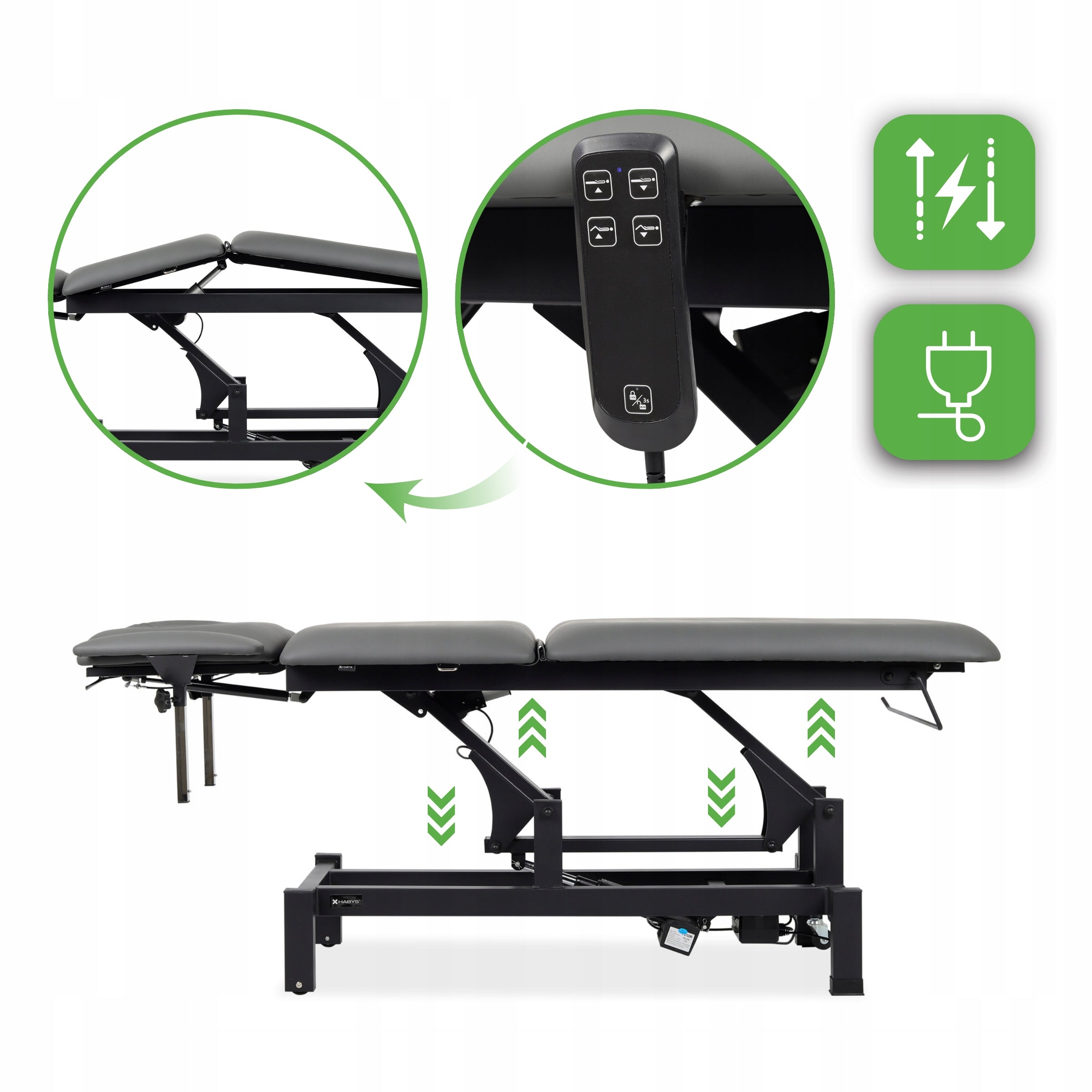ELECTRIC STATIONARY REHABILITATION TABLE FORTIS 5 ERGO PILOT HABYS Manufacturer of a medical device Habys