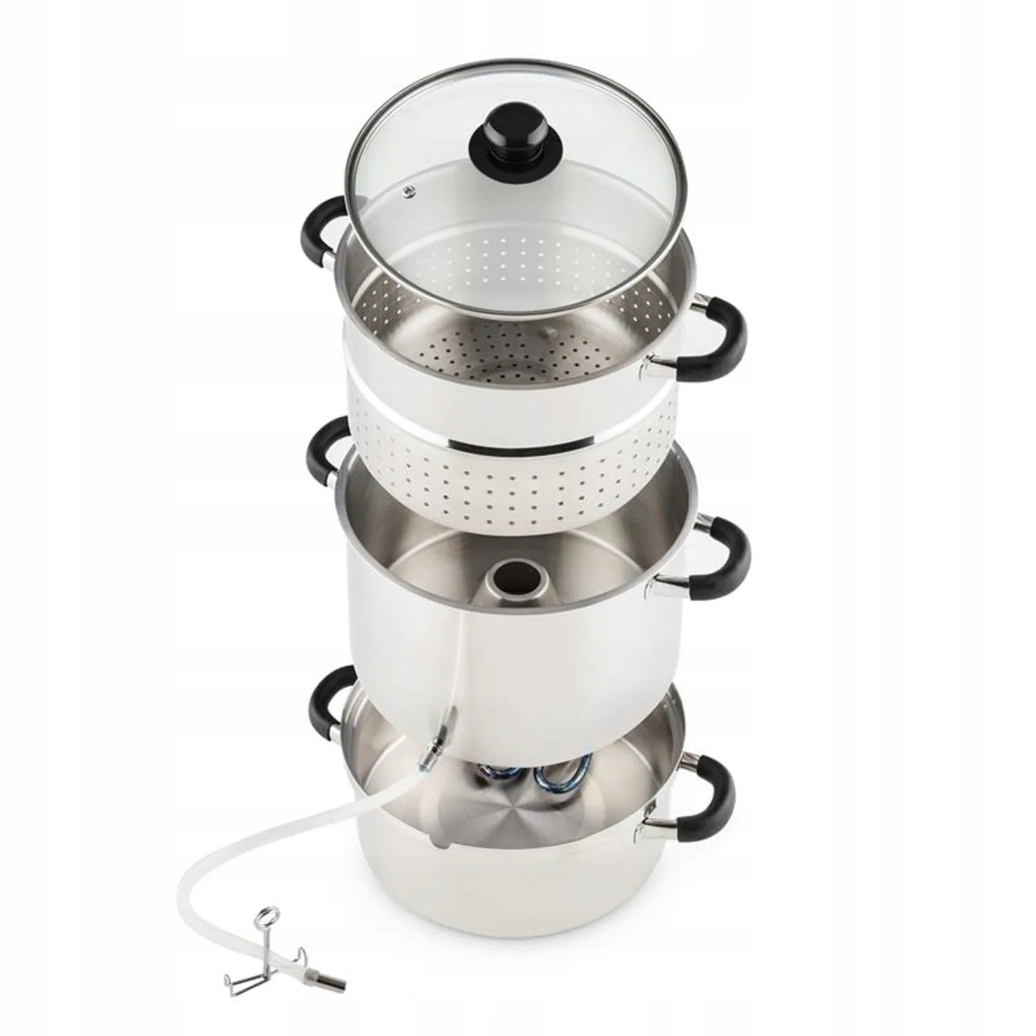 ELECTRIC STEAM JUICER FOR FRUIT JUICES STEAMER STAINLESS STEEL 8L Dominant color silver/gray