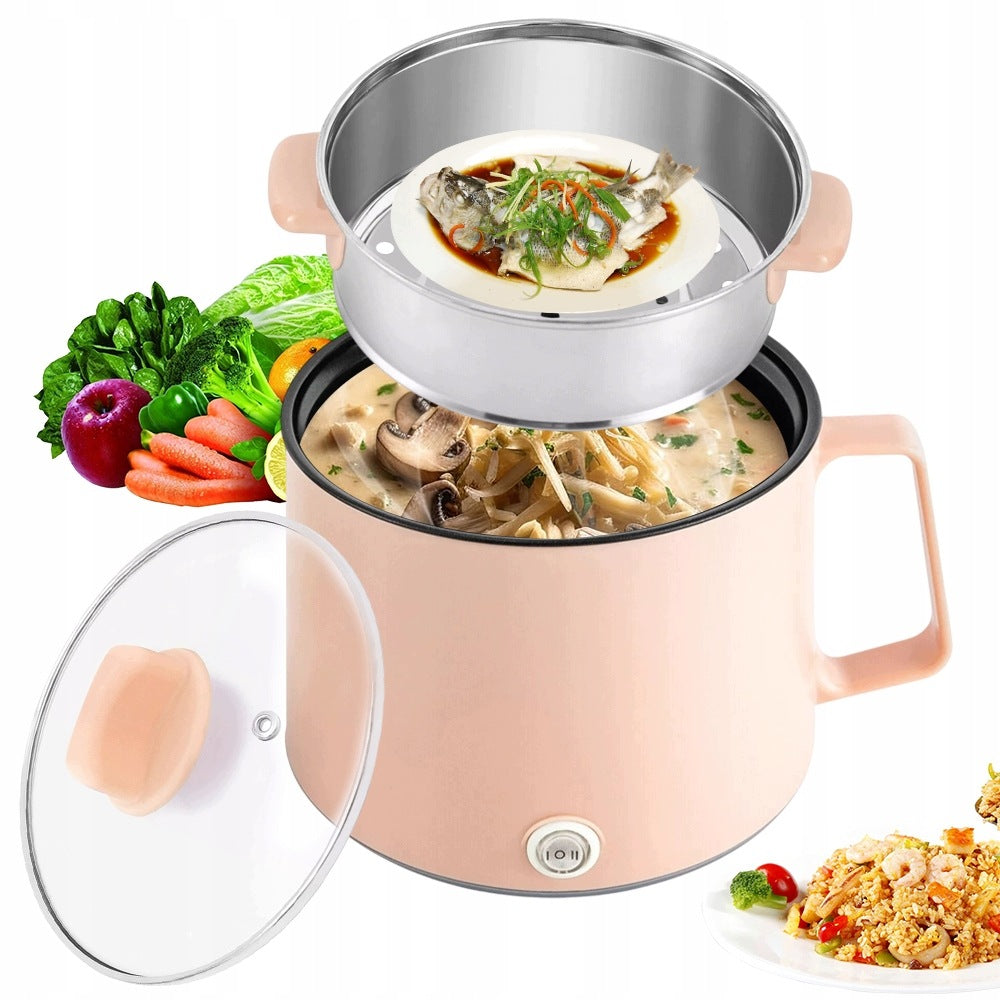 ELECTRIC STEAMER POT 1.7L HOT POT PORTABLE DOUBLE LAYER 600W
