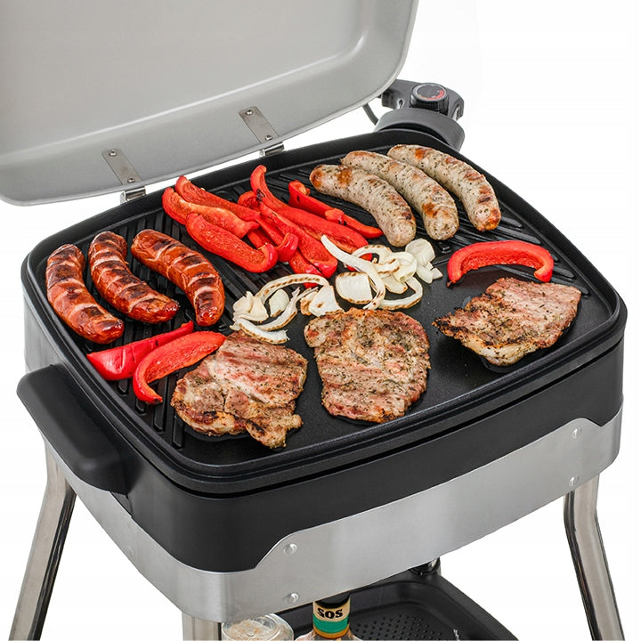 ELECTRIC TABLE GARDEN GRILL WITH COVER TEMPERATURE CONTROL 2500W Model GRILL STOŁOWY 2500W