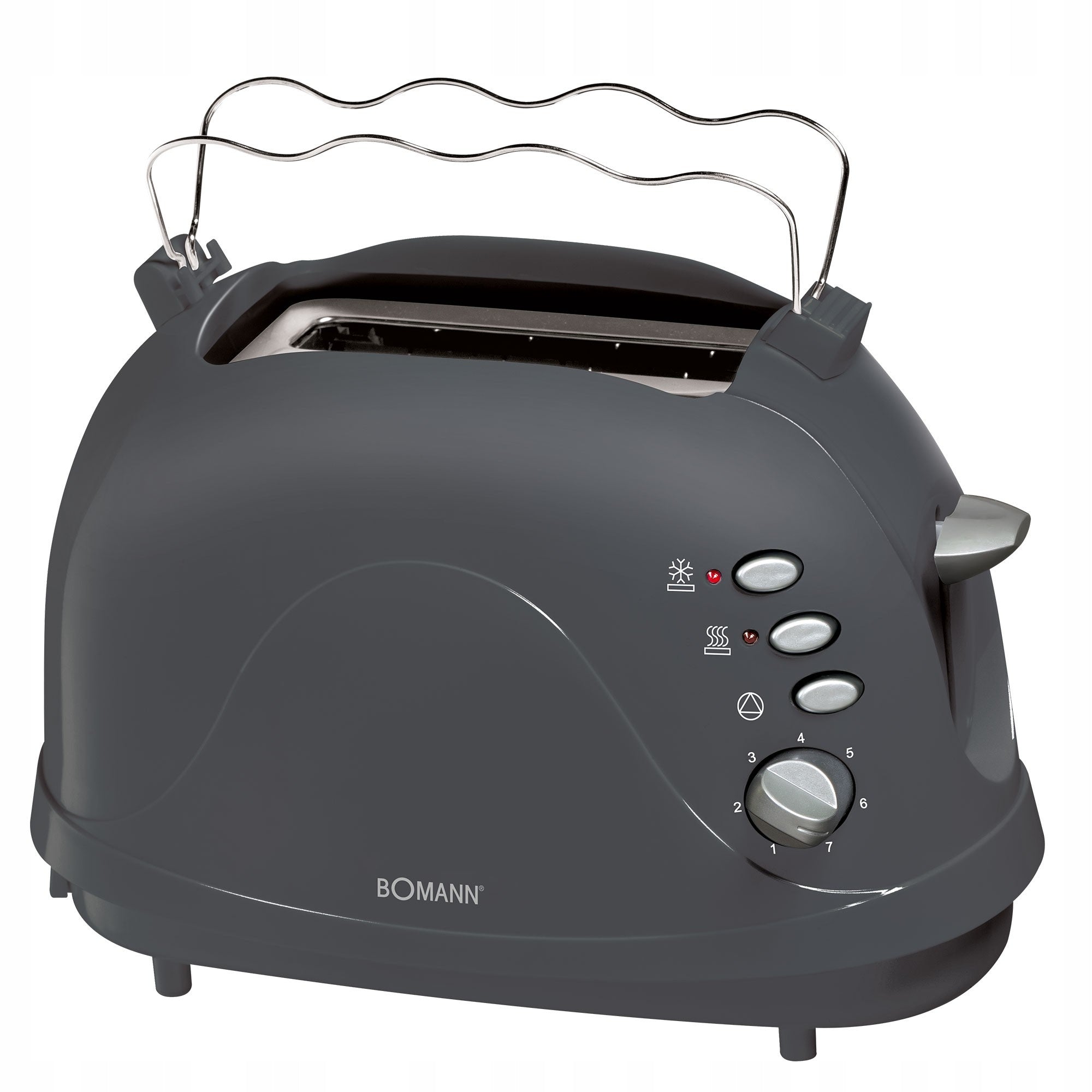 ELECTRIC TOASTER FOR 2 TOASTS, TOAST BOMANN TA 246 CB GREY Power rating 600 W