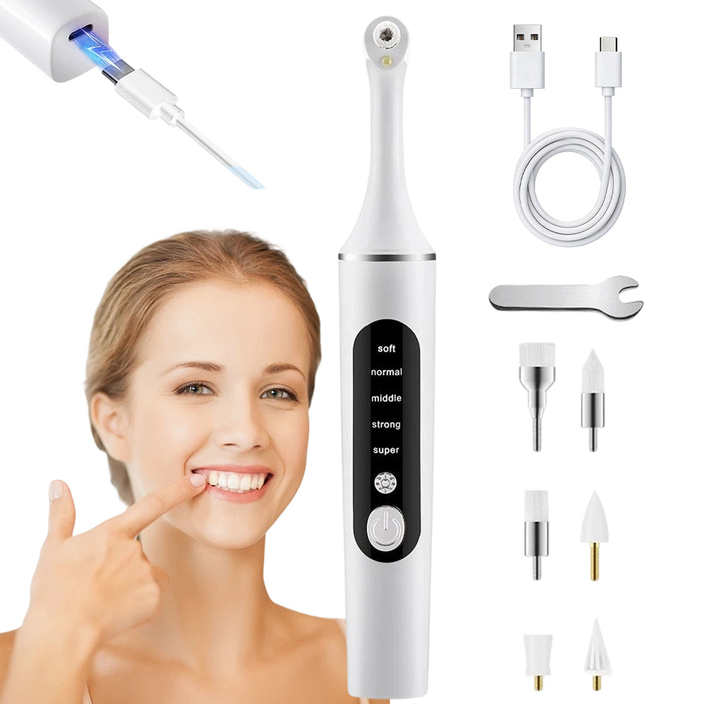 ELECTRIC TOOTH POLISHER 500MAH 6 TIPS WATERPROOF USB-C