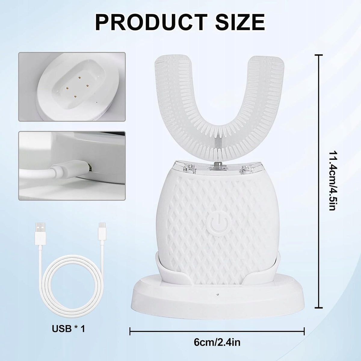 ELECTRIC TOOTHBRUSH 360° U-ULTRASONIC SHAPE 48000 RPM Brand no brand