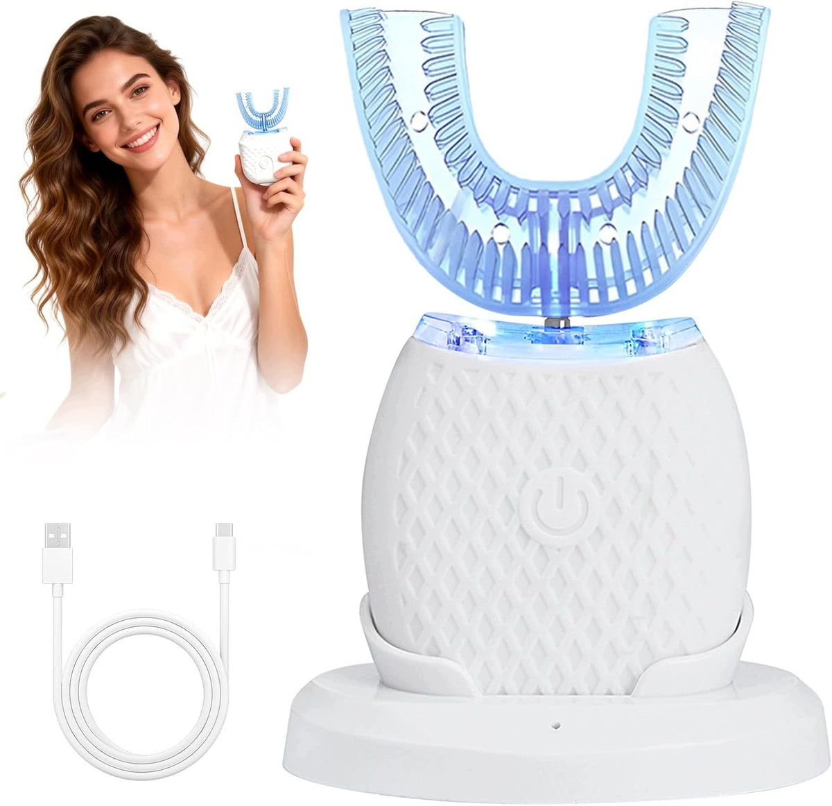 ELECTRIC TOOTHBRUSH 360° U-ULTRASONIC SHAPE 48000 RPM