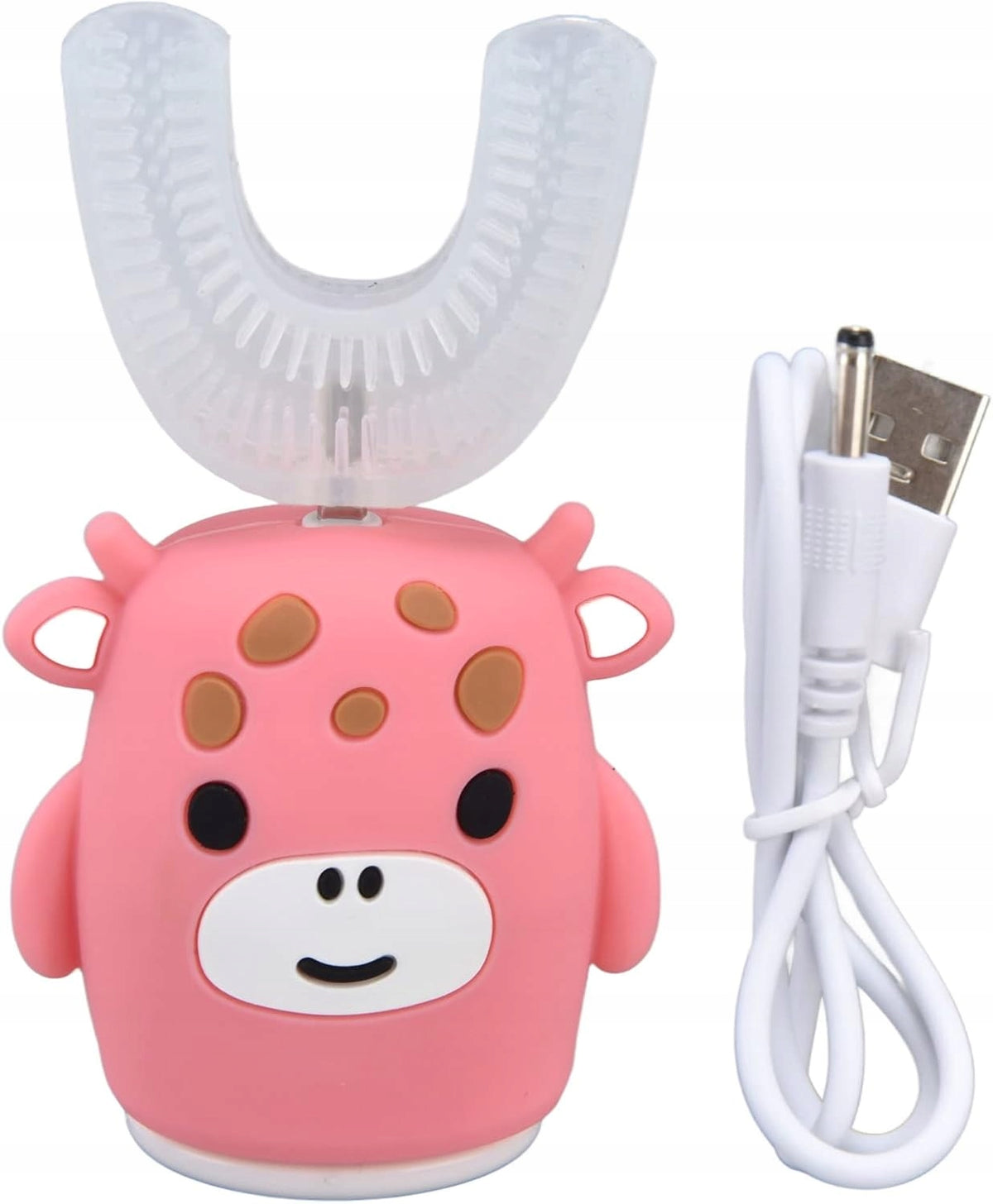 ELECTRIC TOOTHBRUSH FOR CHILDREN IN THE SHAPE OF A LETTER U PINK FUDGE