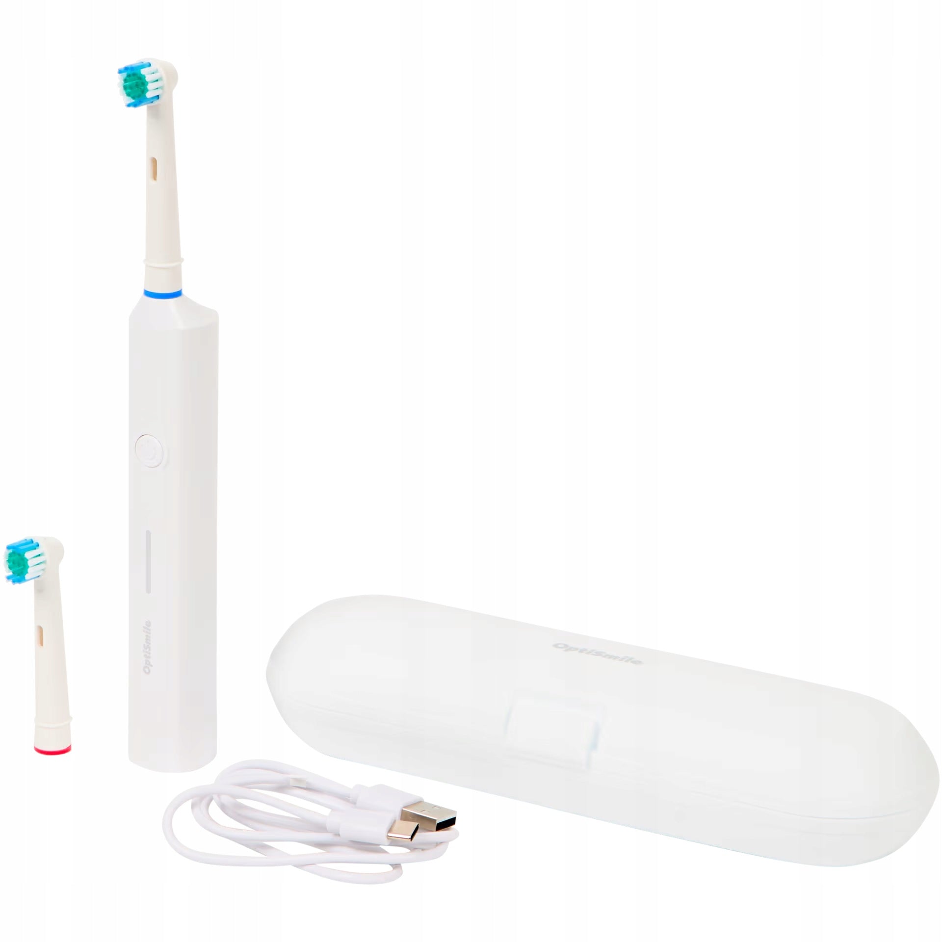 ELECTRIC TOOTHBRUSH OPTISMILE 2 TIPS CASE TIMER USB Brand Opti Smile