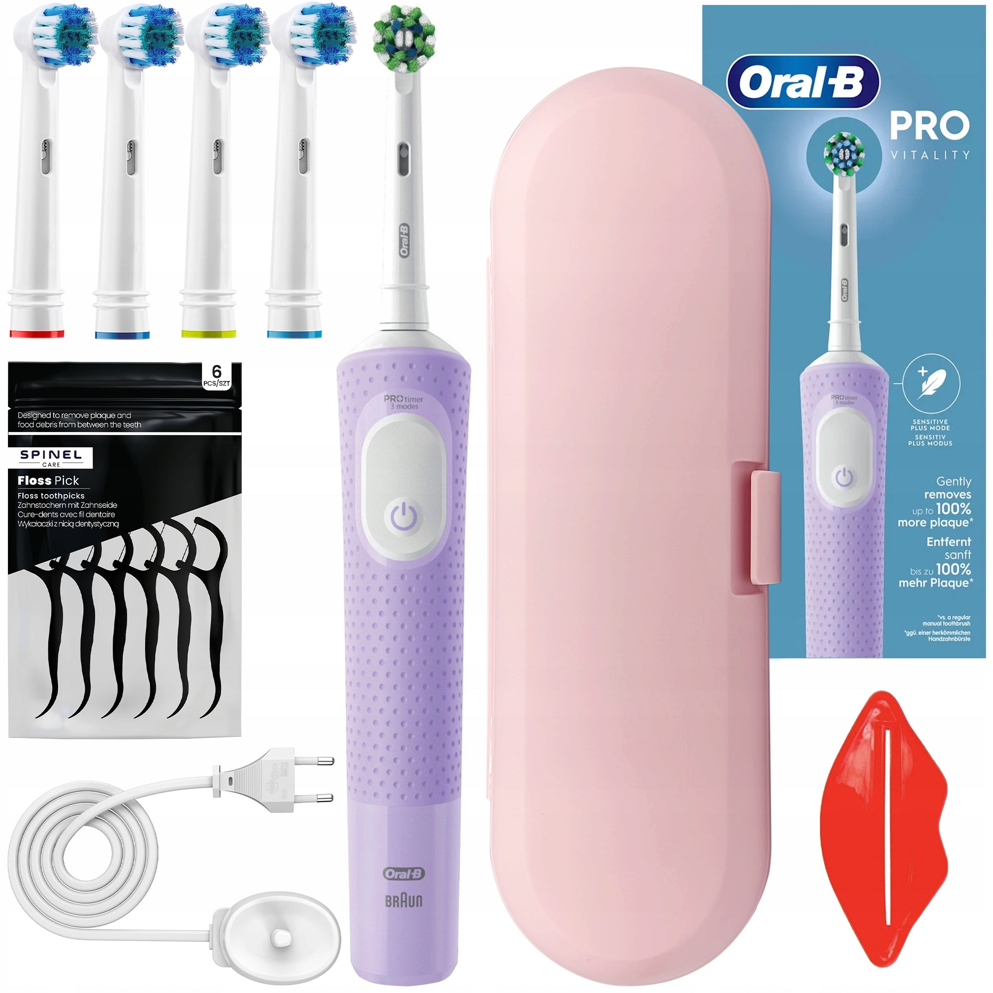 ELECTRIC TOOTHBRUSH ORAL-B VITALITY PRO LILAC PURPLE + TIP CASE