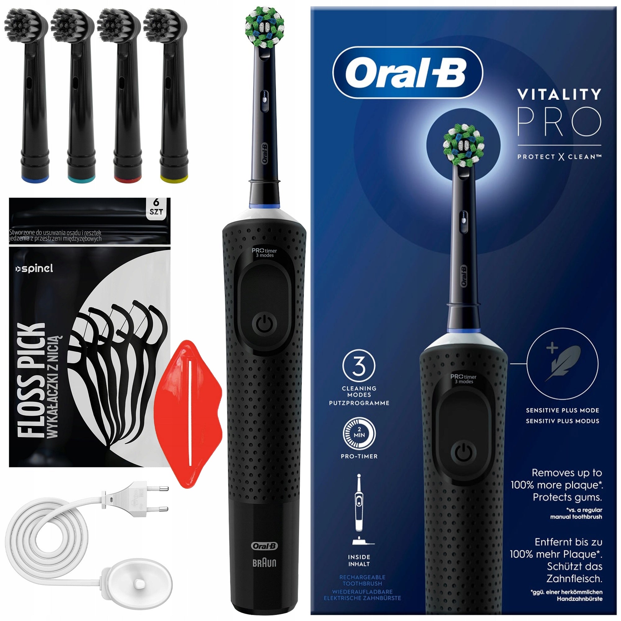 ELECTRIC TOOTHBRUSH ORAL-B VITALITY + TIPS ADDITIVES