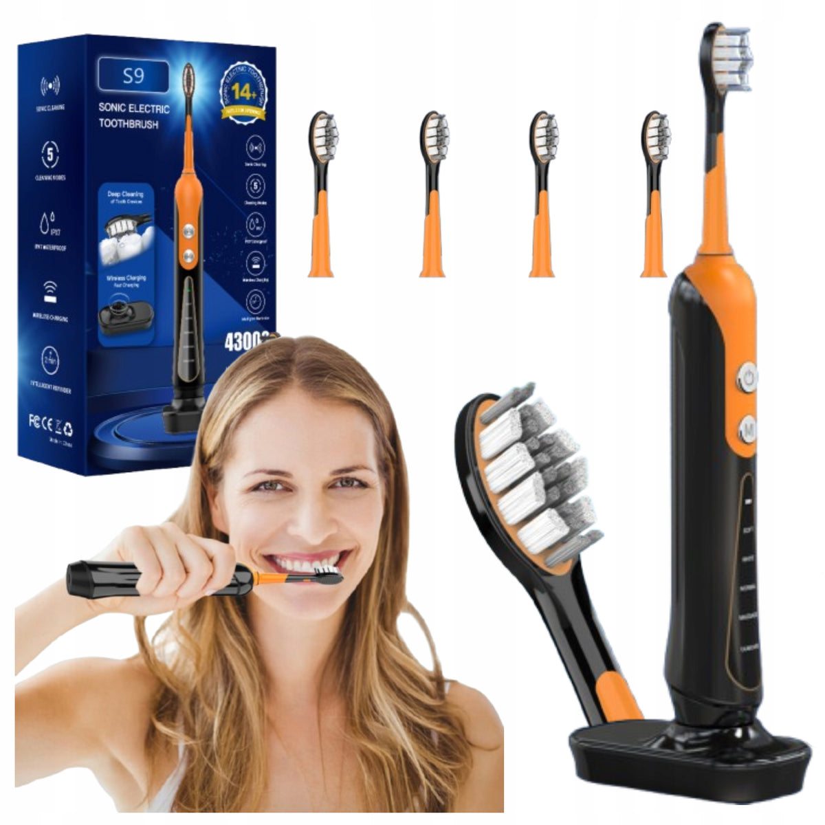 ELECTRIC TOOTHBRUSH WIRELESS WATERPROOF SONIC
