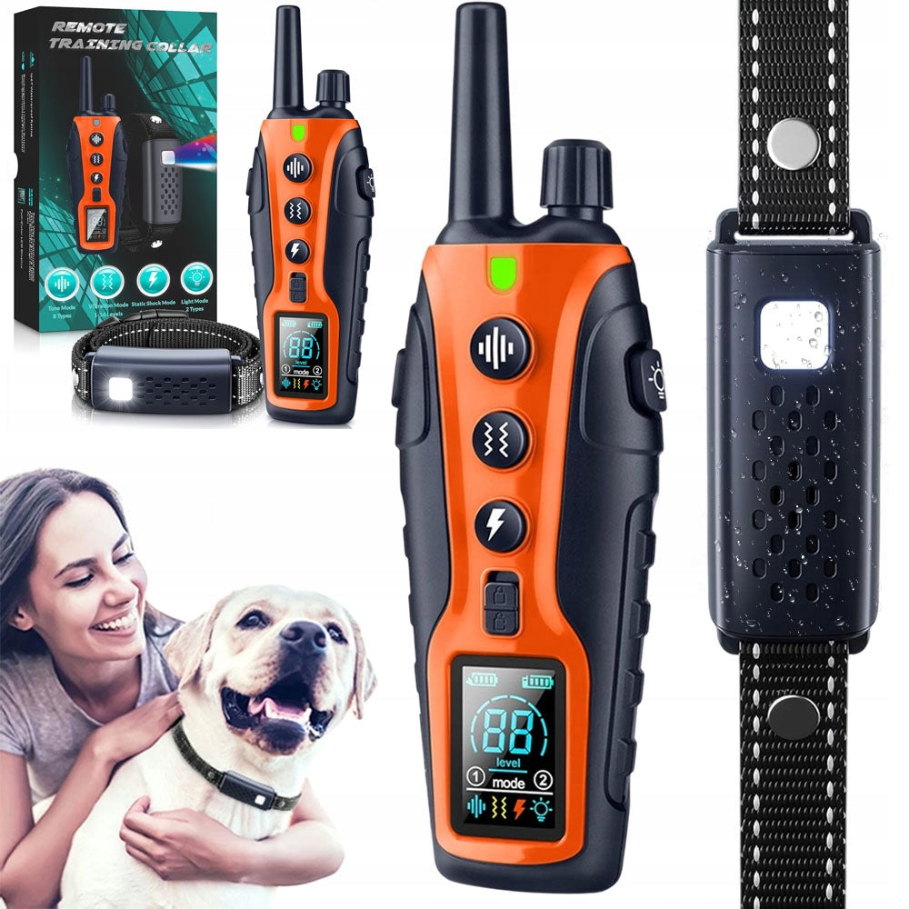 ELECTRIC TRAINING COLLAR WATERPROOF FOR LARGE DOGS RANGE 1000M