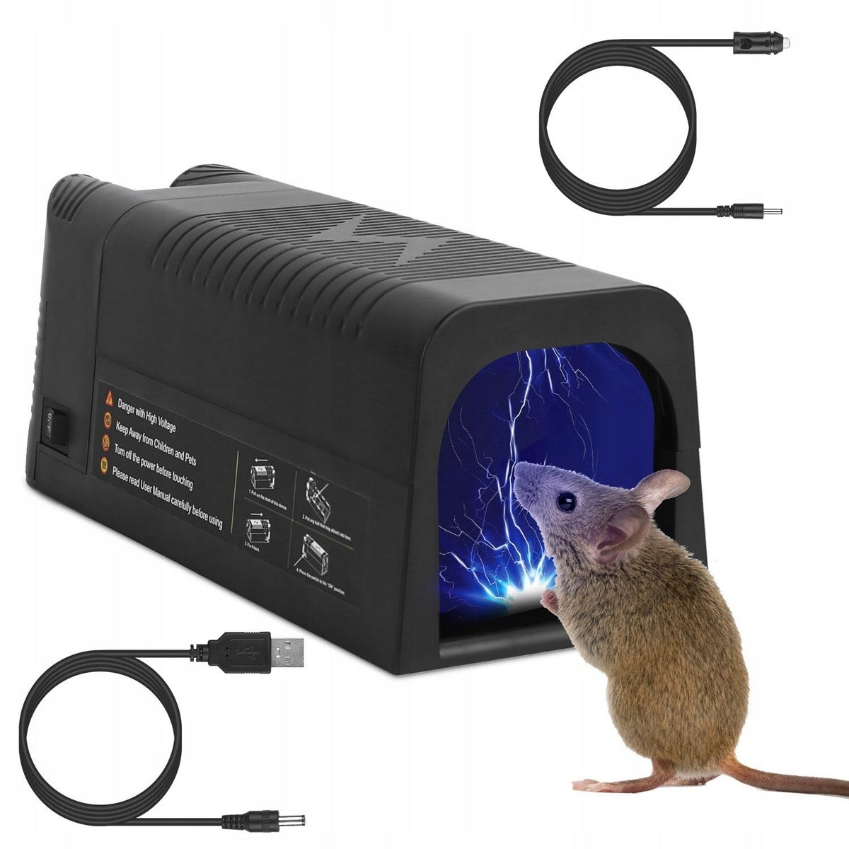 ELECTRIC TRAP FOR RAT MICE RODENTS ELECTRIC SHOCK PAW 8000V Packaging status original